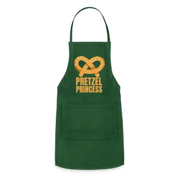 Pretzel Princess - German - Bavarian - Food - For - Adjustable Apron - forest green - Front - Julia (174cm)