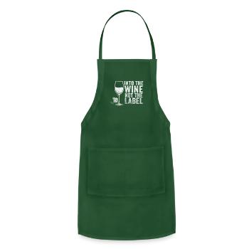 Into the wine not the Label - Adjustable Apron - forest green - Front - Julia (174cm)