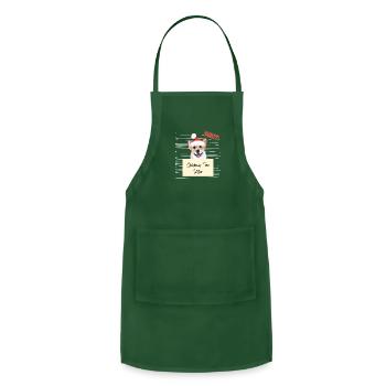 Corgi christmas funny prison - Adjustable Apron - forest green - Front - Julia (174cm)