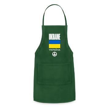 Ukraine Peace - Adjustable Apron - forest green - Front - Julia (174cm)