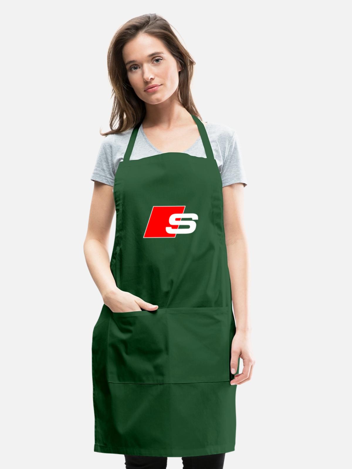 S logo red white - Adjustable Apron - forest green - Front - Julia (174cm)