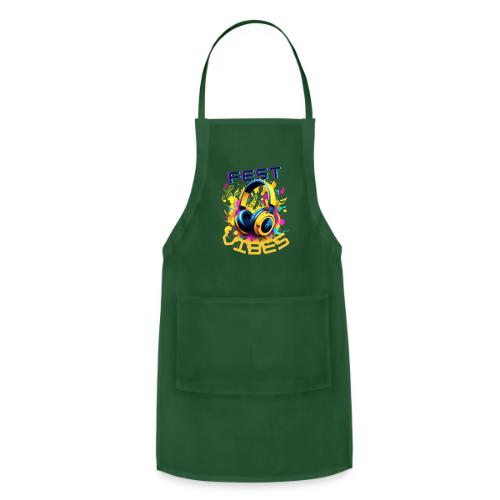 Festival Vibes! Yellow Headphones - Music Lover - Adjustable Apron