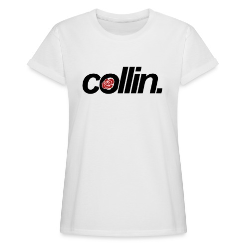 Collin. (Black w/ Rose) - Women's Relaxed Fit T-Shirt