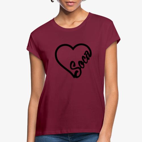 SocaHeart - BLACK - Women's Relaxed Fit T-Shirt