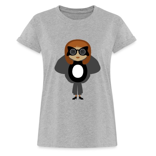 Alphabet Letter O -Fashion Girl with Strange Eyes - Women's Relaxed Fit T-Shirt
