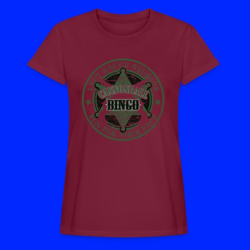 Vintage Cannonball Bingo Badge Dark Green - Women's Relaxed Fit T-Shirt