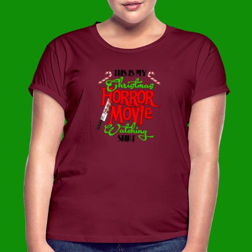 Christmas Horror Movie Watching Shirt - Women's Relaxed Fit T-Shirt