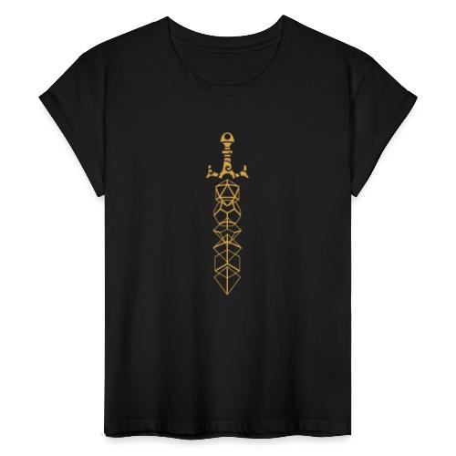 Gold Polyhedral Dice Sword - Women's Relaxed Fit T-Shirt