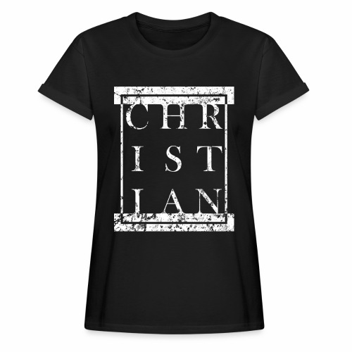 CHRISTIAN Religion - Grunge Block Box Gift Ideas - Women's Relaxed Fit T-Shirt