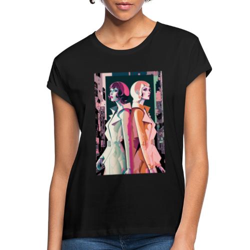Trench Coats - Vibrant Colorful Fashion Portrait - Women's Relaxed Fit T-Shirt