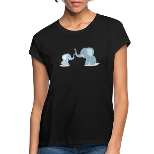 Father and Baby Son Elephant - Women's Relaxed Fit T-Shirt