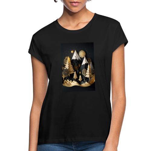 Gold and Black Wonderland - Whimsical Wintertime - Women's Relaxed Fit T-Shirt