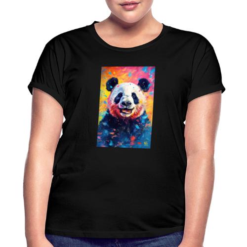 Paint Splatter Panda Bear - Women's Relaxed Fit T-Shirt