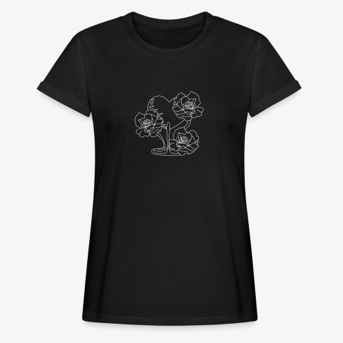 White Treasure Blossom Heart Outline - Women's Relaxed Fit T-Shirt