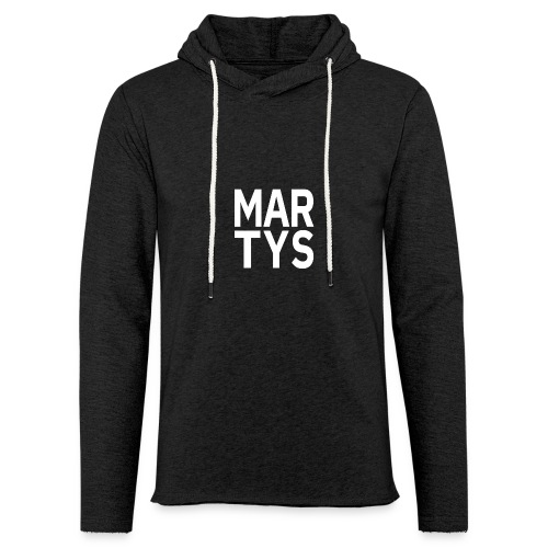 martys white block front only - Unisex Lightweight Terry Hoodie