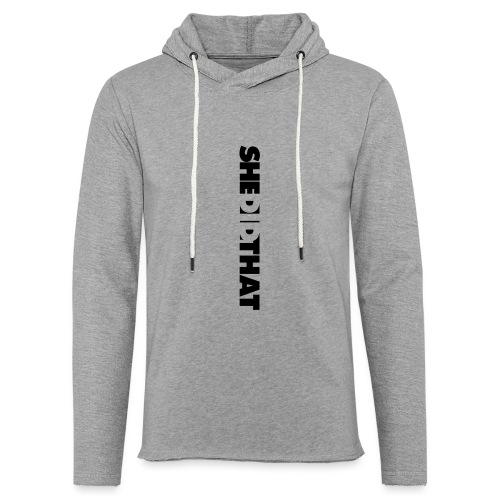 She Did That Large Design - Unisex Lightweight Terry Hoodie