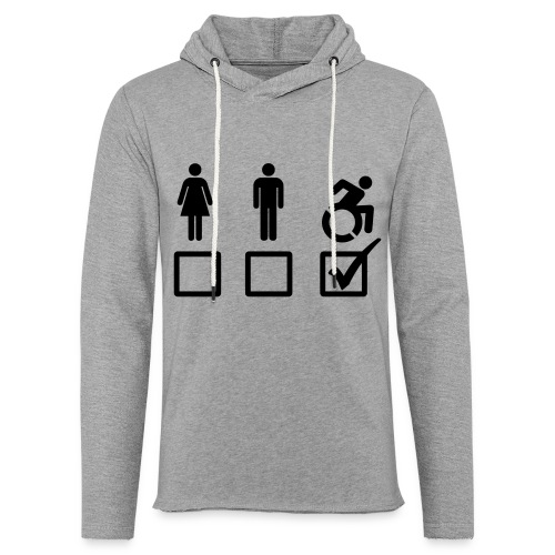 A wheelchair user is also suitable - Unisex Lightweight Terry Hoodie