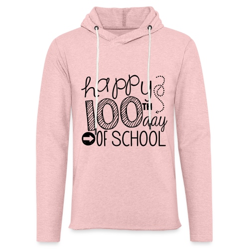 Happy 100th Day of School Arrows Teacher T-shirt - Unisex Lightweight Terry Hoodie