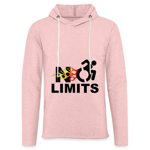 No limits for this wheelchair user * - Unisex Lightweight Terry Hoodie