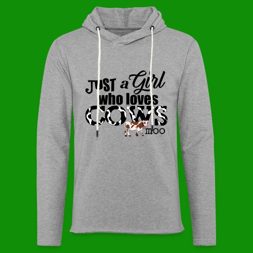 Just a Girl Who Loves Cows - Unisex Lightweight Terry Hoodie
