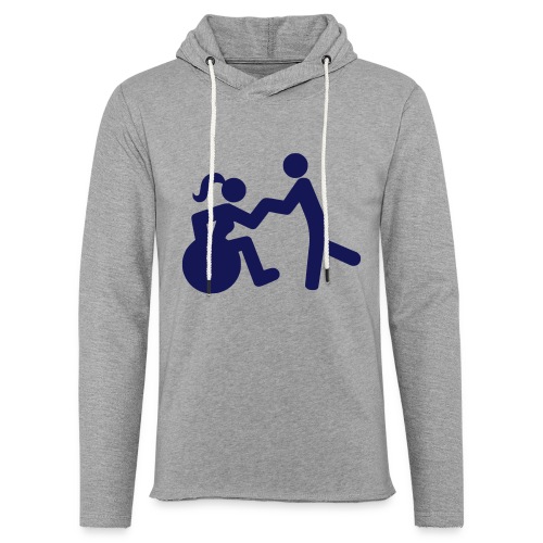 Dancing lady wheelchair user with man - Unisex Lightweight Terry Hoodie