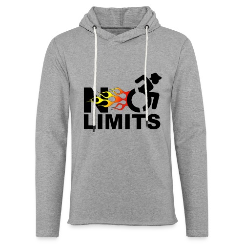 There are no limits when you're in a wheelchair - Unisex Lightweight Terry Hoodie