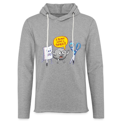 Angry rock doesn't give a paper sheet to scissors - Unisex Lightweight Terry Hoodie