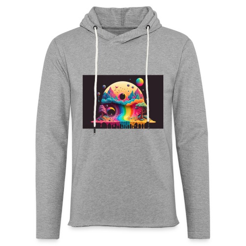 Full Moon Over Rainbow River Falls - Psychedelia - Unisex Lightweight Terry Hoodie