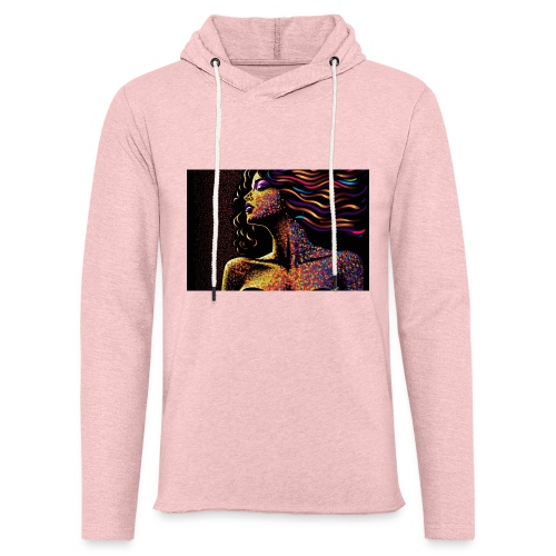 Dazzling Night - Colorful Abstract Portrait - Unisex Lightweight Terry Hoodie