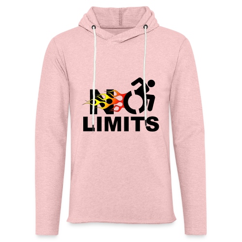 No limits for me with my wheelchair - Unisex Lightweight Terry Hoodie