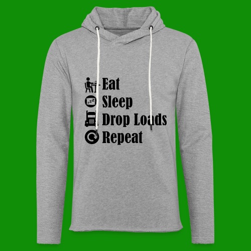 Eat Sleep Drop Loads Repeat - Unisex Lightweight Terry Hoodie