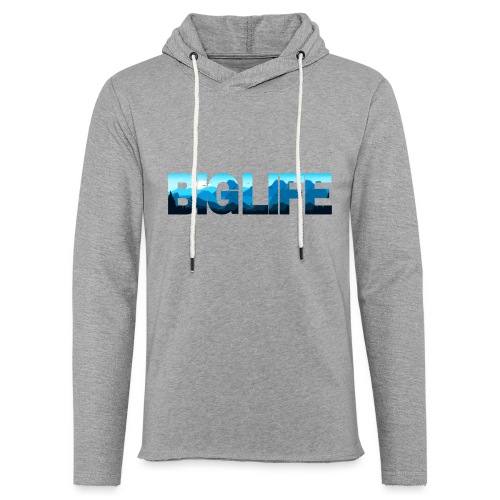 BIG LIFE MOUNTAINS FRONT/BACK - Unisex Lightweight Terry Hoodie
