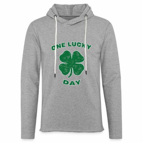 Lucky Day St Patrick Kids Green Clover Irish Gift. - Unisex Lightweight Terry Hoodie