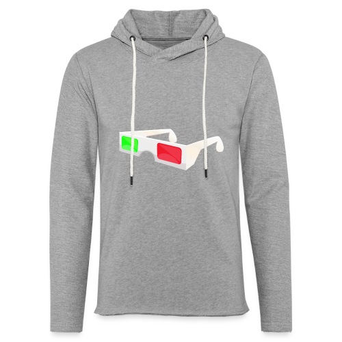 3D red green glasses - Unisex Lightweight Terry Hoodie
