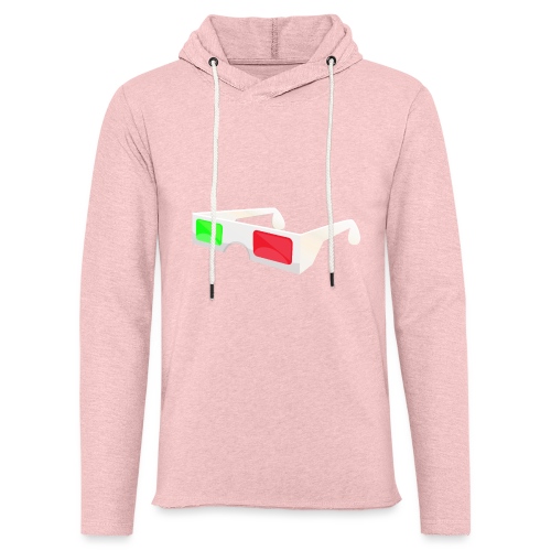 3D red green glasses - Unisex Lightweight Terry Hoodie