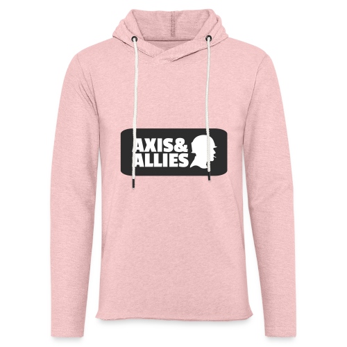Axis and Allies logo with soldier beside text - Unisex Lightweight Terry Hoodie
