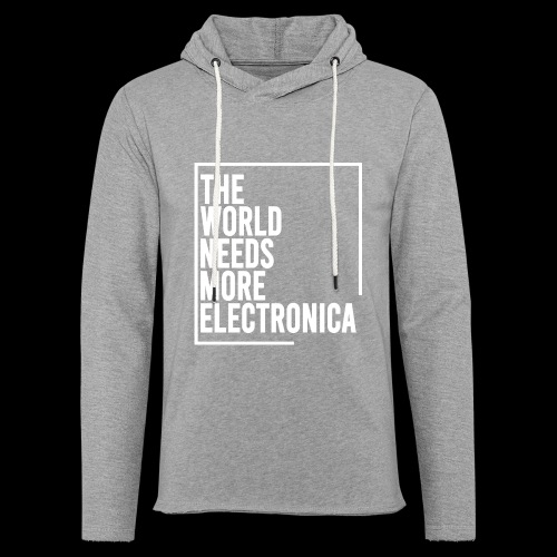 The World Needs More Electronica - Unisex Lightweight Terry Hoodie