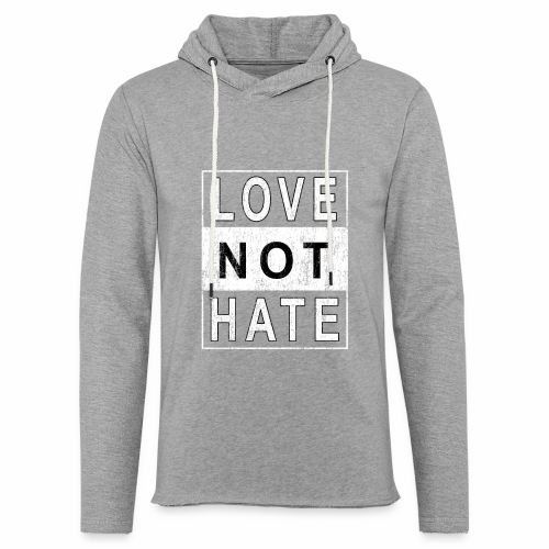 Love Not Hate | Black Lives Matter. - Unisex Lightweight Terry Hoodie