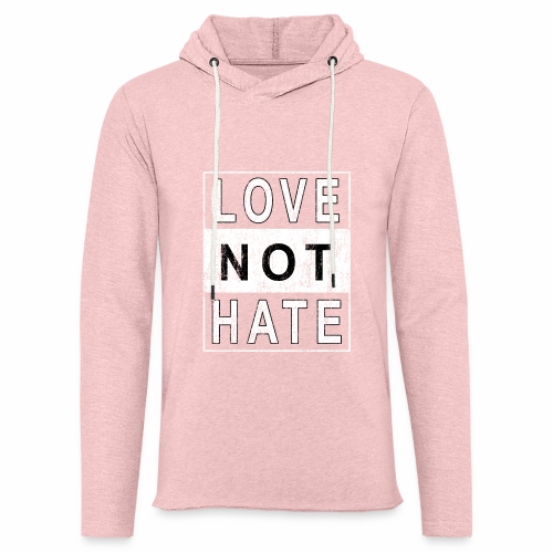 Love Not Hate | Black Lives Matter. - Unisex Lightweight Terry Hoodie