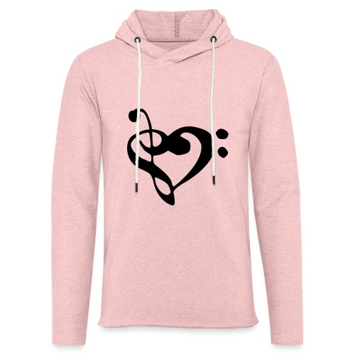 musical note with heart - Unisex Lightweight Terry Hoodie