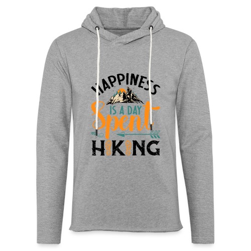 Happiness is a Day Spent HikingHiking - Unisex Lightweight Terry Hoodie