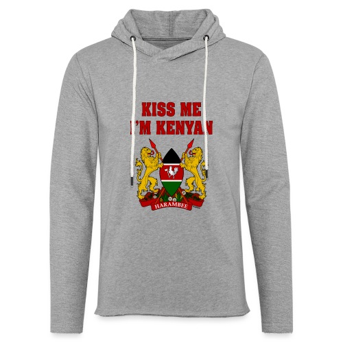 Kiss Me, I'm Kenyan - Unisex Lightweight Terry Hoodie