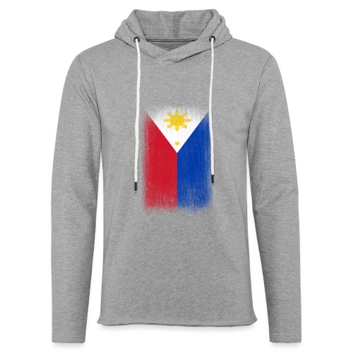 Philippines Filipino Pride Flag Grunge Look - Unisex Lightweight Terry Hoodie
