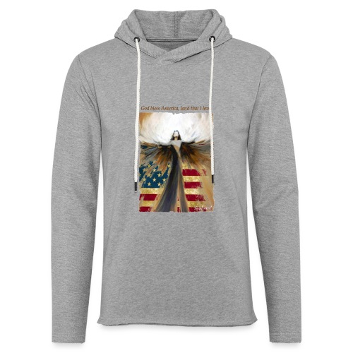 God bless America Angel_Strong color_Brown type - Unisex Lightweight Terry Hoodie
