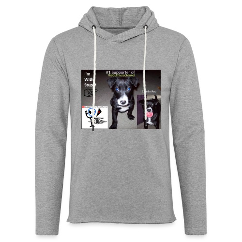 OTchanCharlieRoo Front with Mr Grey Back - Unisex Lightweight Terry Hoodie