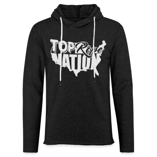 Top Rope Nation White Logo - Unisex Lightweight Terry Hoodie