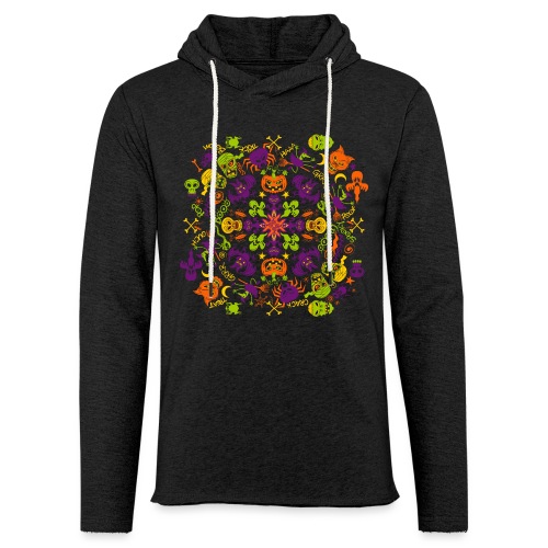 Spooky Halloween characters in a creepy festival - Unisex Lightweight Terry Hoodie