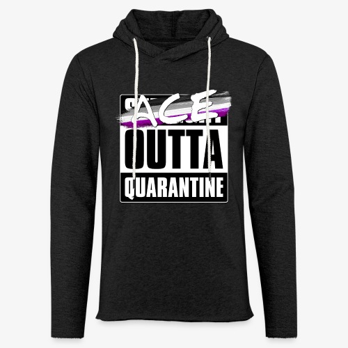 Ace Outta Quarantine - Asexual Pride - Unisex Lightweight Terry Hoodie