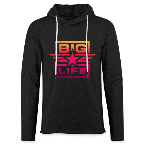 BIG Life Orange Pink Logo - Unisex Lightweight Terry Hoodie