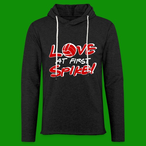 Volleyball Love at First Spike - Unisex Lightweight Terry Hoodie